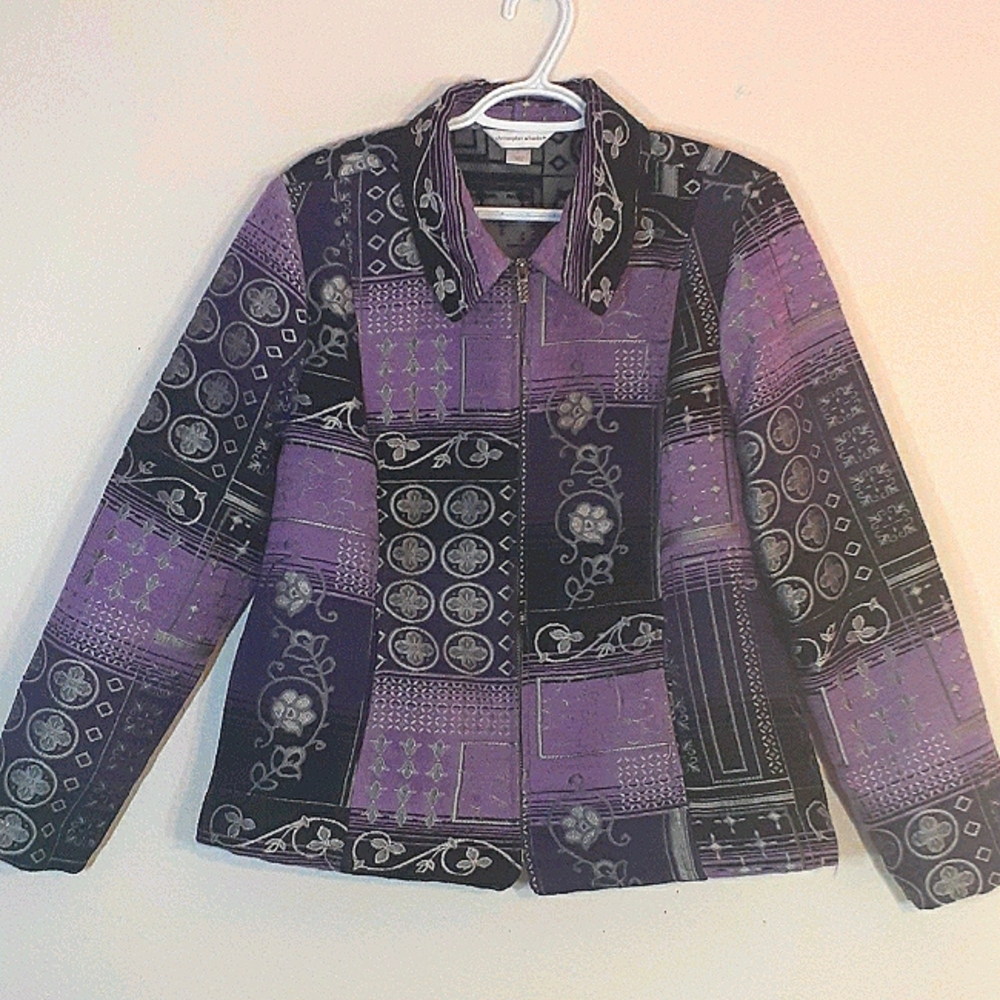 Purple Embroidered Jacket